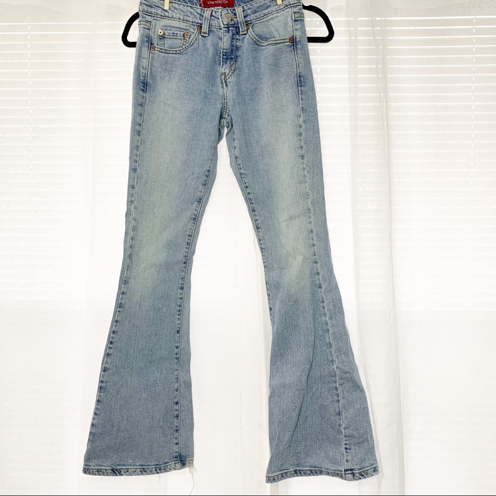 Levis low stretch denim 519 low flare size 1